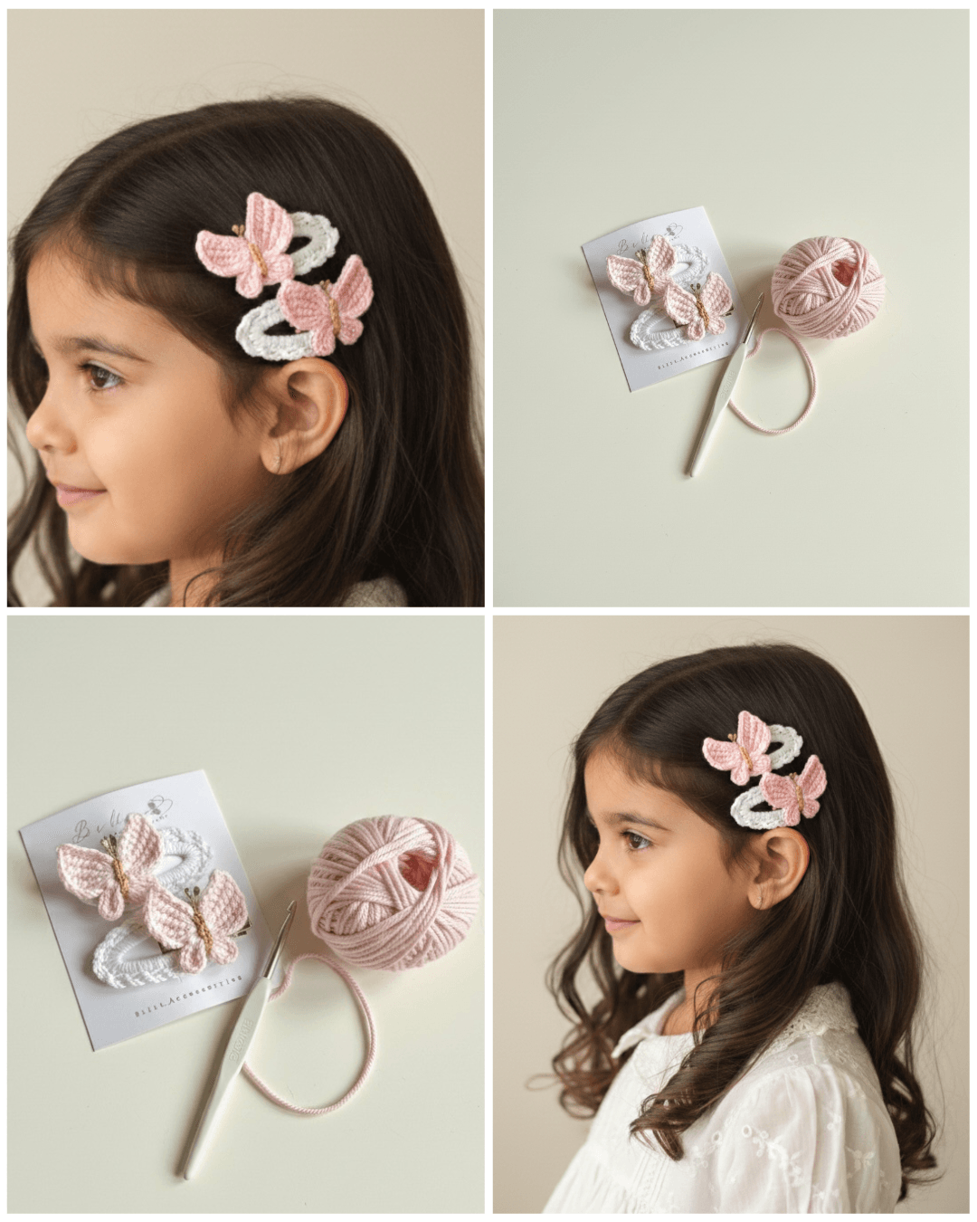 butterfly pink clip