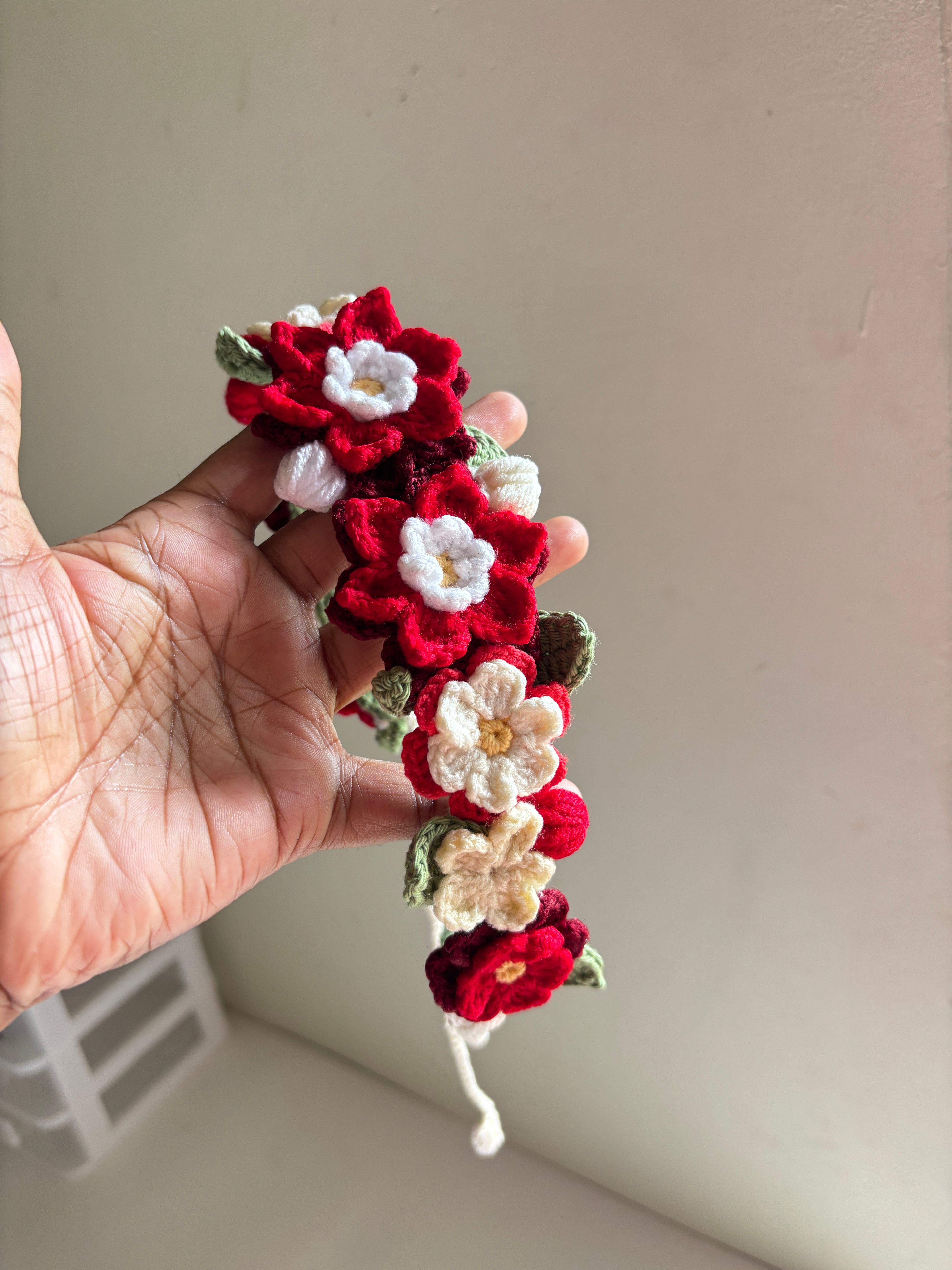 scarlet crochet crown
