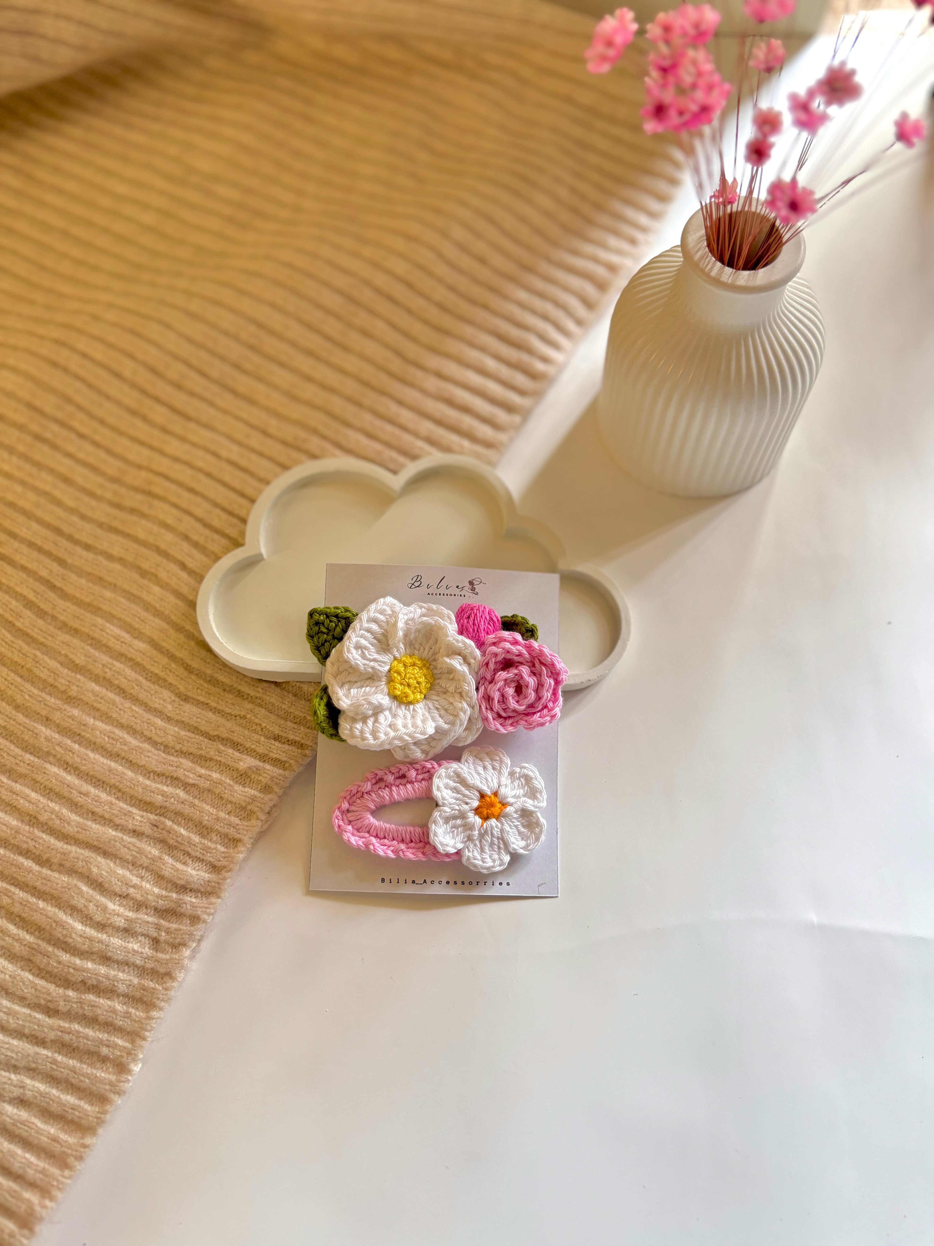 peony hair clip