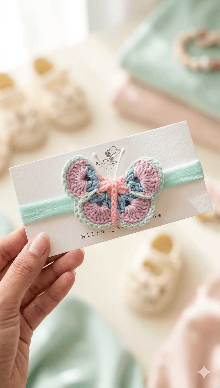     Little Wings Crochet Headband