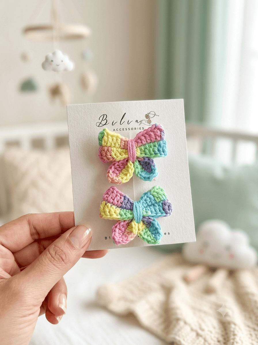     Rainbow Sprinkle Bows
