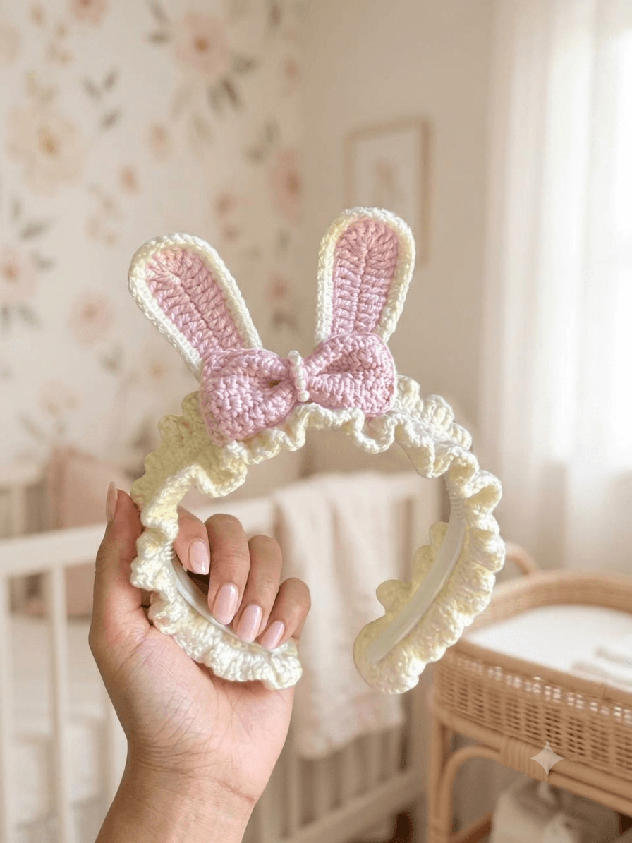 Bunny Blush Ruffle Headband